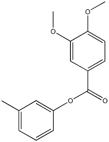 3-methylphenyl 3,4-dimethoxybenzoate Struktur