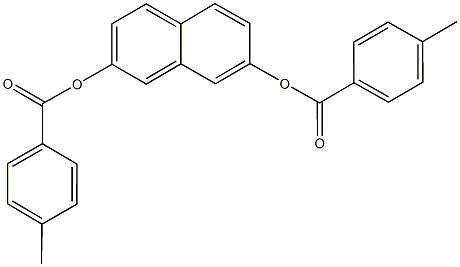 7-[(4-methylbenzoyl)oxy]-2-naphthyl 4-methylbenzoate Struktur