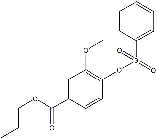 propyl 3-methoxy-4-[(phenylsulfonyl)oxy]benzoate Struktur