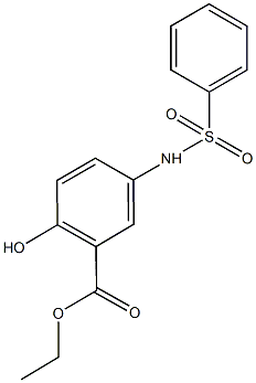 ethyl 2-hydroxy-5-[(phenylsulfonyl)amino]benzoate Struktur