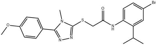 N-(4-bromo-2-isopropylphenyl)-2-{[5-(4-methoxyphenyl)-4-methyl-4H-1,2,4-triazol-3-yl]sulfanyl}acetamide Struktur