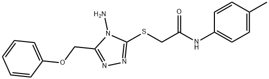 2-{[4-amino-5-(phenoxymethyl)-4H-1,2,4-triazol-3-yl]sulfanyl}-N-(4-methylphenyl)acetamide Struktur