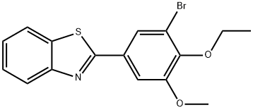 2-(3-bromo-4-ethoxy-5-methoxyphenyl)-1,3-benzothiazole Struktur