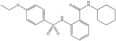 N-cyclohexyl-2-{[(4-ethoxyphenyl)sulfonyl]amino}benzamide Struktur