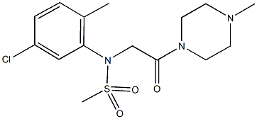 N-(5-chloro-2-methylphenyl)-N-[2-(4-methyl-1-piperazinyl)-2-oxoethyl]methanesulfonamide Struktur