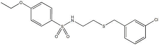 N-{2-[(3-chlorobenzyl)sulfanyl]ethyl}-4-ethoxybenzenesulfonamide Struktur