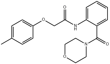 2-(4-methylphenoxy)-N-[2-(4-morpholinylcarbonyl)phenyl]acetamide Struktur