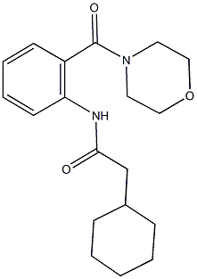 2-cyclohexyl-N-[2-(4-morpholinylcarbonyl)phenyl]acetamide Struktur