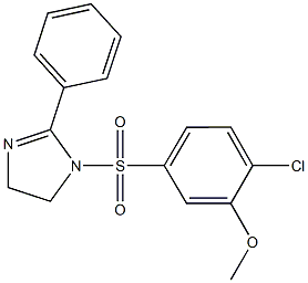 1-[(4-chloro-3-methoxyphenyl)sulfonyl]-2-phenyl-4,5-dihydro-1H-imidazole Struktur