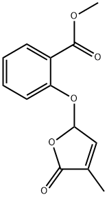 methyl 2-[(4-methyl-5-oxo-2,5-dihydro-2-furanyl)oxy]benzoate Struktur