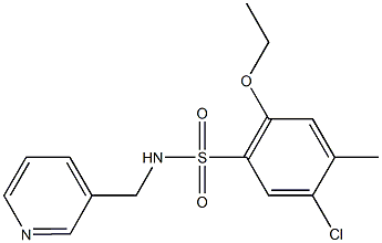 5-chloro-2-ethoxy-4-methyl-N-(3-pyridinylmethyl)benzenesulfonamide Struktur