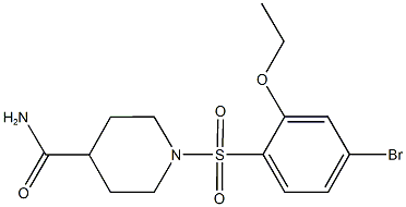 1-[(4-bromo-2-ethoxyphenyl)sulfonyl]-4-piperidinecarboxamide Struktur