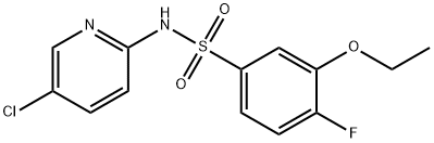 N-(5-chloro-2-pyridinyl)-3-ethoxy-4-fluorobenzenesulfonamide Struktur