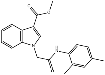 methyl1-[2-(2,4-dimethylanilino)-2-oxoethyl]-1H-indole-3-carboxylate Struktur