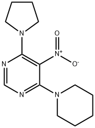 5-nitro-4-(1-piperidinyl)-6-(1-pyrrolidinyl)pyrimidine Struktur