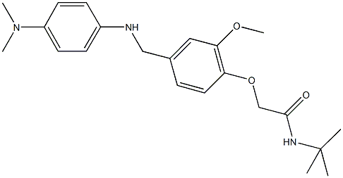 N-(tert-butyl)-2-(4-{[4-(dimethylamino)anilino]methyl}-2-methoxyphenoxy)acetamide Struktur