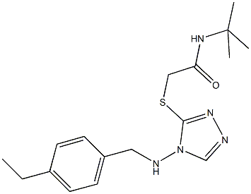 N-(tert-butyl)-2-({4-[(4-ethylbenzyl)amino]-4H-1,2,4-triazol-3-yl}sulfanyl)acetamide Struktur