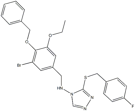 N-[4-(benzyloxy)-3-bromo-5-ethoxybenzyl]-N-{3-[(4-fluorobenzyl)sulfanyl]-4H-1,2,4-triazol-4-yl}amine Struktur