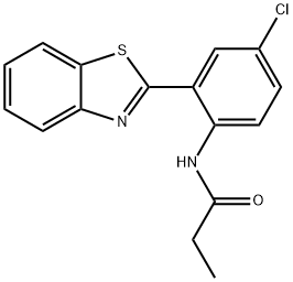 N-[2-(1,3-benzothiazol-2-yl)-4-chlorophenyl]propanamide Struktur