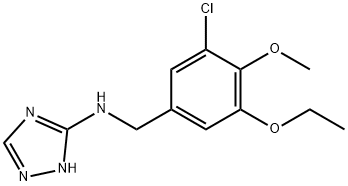 N-(3-chloro-5-ethoxy-4-methoxybenzyl)-N-(1H-1,2,4-triazol-3-yl)amine Struktur