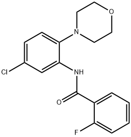 N-[5-chloro-2-(4-morpholinyl)phenyl]-2-fluorobenzamide Struktur