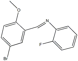 N-(5-bromo-2-methoxybenzylidene)-N-(2-fluorophenyl)amine Struktur