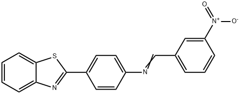 2-[4-({3-nitrobenzylidene}amino)phenyl]-1,3-benzothiazole Struktur