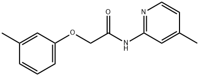 2-(3-methylphenoxy)-N-(4-methyl-2-pyridinyl)acetamide Struktur