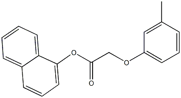 1-naphthyl (3-methylphenoxy)acetate Struktur