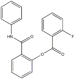 2-(anilinocarbonyl)phenyl 2-fluorobenzoate Struktur