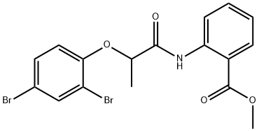 methyl2-{[2-(2,4-dibromophenoxy)propanoyl]amino}benzoate Struktur