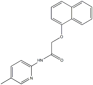 N-(5-methyl-2-pyridinyl)-2-(1-naphthyloxy)acetamide Struktur