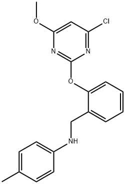 N-{2-[(4-chloro-6-methoxy-2-pyrimidinyl)oxy]benzyl}-N-(4-methylphenyl)amine Struktur