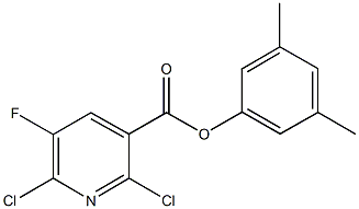 3,5-dimethylphenyl 2,6-dichloro-5-fluoronicotinate Struktur