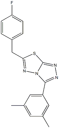 3-(3,5-dimethylphenyl)-6-(4-fluorobenzyl)[1,2,4]triazolo[3,4-b][1,3,4]thiadiazole Struktur