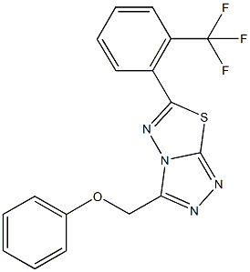 phenyl{6-[2-(trifluoromethyl)phenyl][1,2,4]triazolo[3,4-b][1,3,4]thiadiazol-3-yl}methylether Struktur