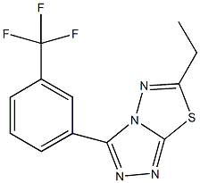 6-ethyl-3-[3-(trifluoromethyl)phenyl][1,2,4]triazolo[3,4-b][1,3,4]thiadiazole Structure