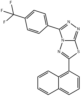 6-(1-naphthyl)-3-[4-(trifluoromethyl)phenyl][1,2,4]triazolo[3,4-b][1,3,4]thiadiazole Struktur