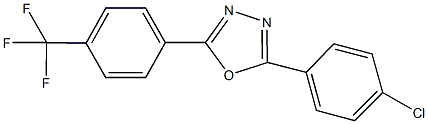 2-(4-chlorophenyl)-5-[4-(trifluoromethyl)phenyl]-1,3,4-oxadiazole Struktur