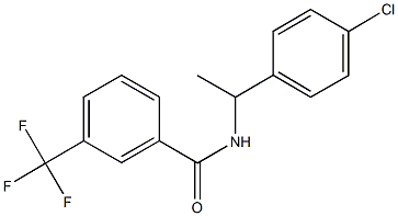 N-[1-(4-chlorophenyl)ethyl]-3-(trifluoromethyl)benzamide Struktur