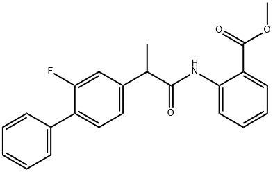 methyl 2-{[2-(2-fluoro[1,1'-biphenyl]-4-yl)propanoyl]amino}benzoate Struktur