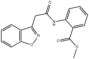 methyl 2-[(1,2-benzisoxazol-3-ylacetyl)amino]benzoate Struktur