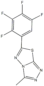 3-methyl-6-(2,3,4,5-tetrafluorophenyl)[1,2,4]triazolo[3,4-b][1,3,4]thiadiazole Struktur