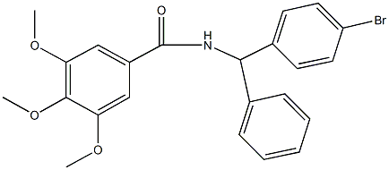 N-[(4-bromophenyl)(phenyl)methyl]-3,4,5-trimethoxybenzamide Struktur