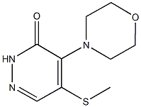 5-(methylsulfanyl)-4-(4-morpholinyl)-3(2H)-pyridazinone Struktur