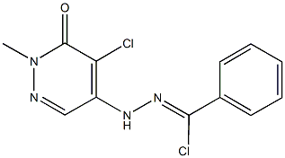 N-(5-chloro-1-methyl-6-oxo-1,6-dihydro-4-pyridazinyl)benzenecarbohydrazonoyl chloride Struktur