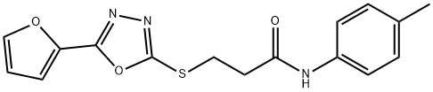 3-{[5-(2-furyl)-1,3,4-oxadiazol-2-yl]sulfanyl}-N-(4-methylphenyl)propanamide Struktur