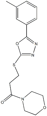 4-(3-{[5-(3-methylphenyl)-1,3,4-oxadiazol-2-yl]sulfanyl}propanoyl)morpholine Struktur