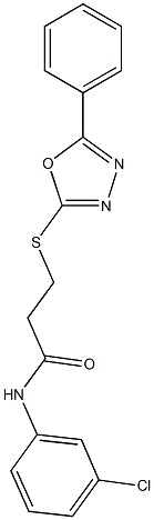 N-(3-chlorophenyl)-3-[(5-phenyl-1,3,4-oxadiazol-2-yl)thio]propanamide Struktur