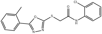 N-(2-chlorophenyl)-2-{[5-(2-methylphenyl)-1,3,4-oxadiazol-2-yl]sulfanyl}acetamide Struktur